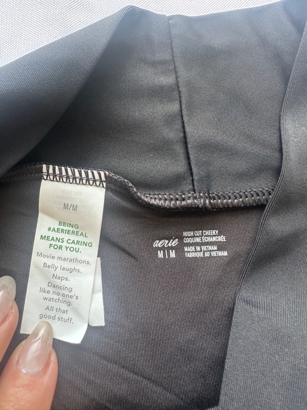 aerie Black High-Waist Bikini Bottoms - Picture 4 of 5
